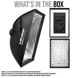 Profoto 2 x 3-Feet Softbox Rectangular Soft Light (Silver) with Softgrid 2x3-Feet Bundle