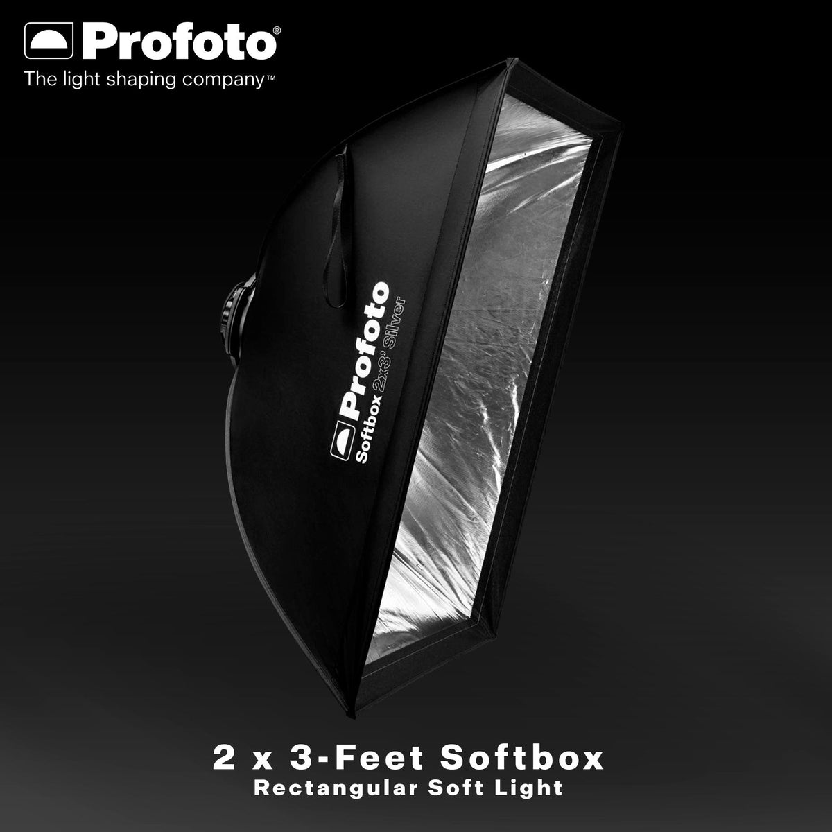 Profoto 2 x 3-Feet Softbox Rectangular Soft Light (Silver) with Softgrid 2x3-Feet Bundle