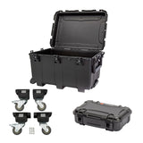 Nanuk 975 85.78L Storage Wheeled Hard Case (Black) with Wheel Caster Kit and 225 Hard Case Bundle