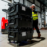 Nanuk 975 85.78L Storage Wheeled Hard Case (Black) with Wheel Caster Kit and 225 Hard Case Bundle