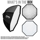 Profoto Softbox 4-Feet Octa with 1 F-Stop Diffuser (Silver) with Profoto Softgrid 4-Feet Octa Bundle