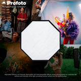 Profoto Softbox 4-Feet Octa with 1 F-Stop Diffuser (Silver) with Profoto Softgrid 4-Feet Octa Bundle