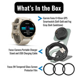 Garmin Fenix 8 AMOLED 43mm GPS Smartwatch (Soft Gold and Fog Gray-Dark Sandstone) Bundle