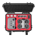 STARTRC Waterproof Hard Carrying Case for DJI Neo Fly More Combo (Black and Red)