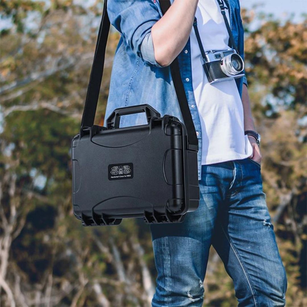 STARTRC Waterproof Hard Carrying Case for DJI Neo Fly More Combo (Black and Red)