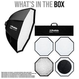 Profoto Softbox 4-Feet Octa with 1 F-Stop Diffuser (Silver) with Softgrid 4-Feet Octa Bundle