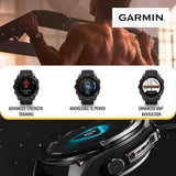 Garmin Fenix 8 AMOLED Sapphire 51mm GPS Smartwatch (Black and Pebble Gray) with Charger Stand Bundle