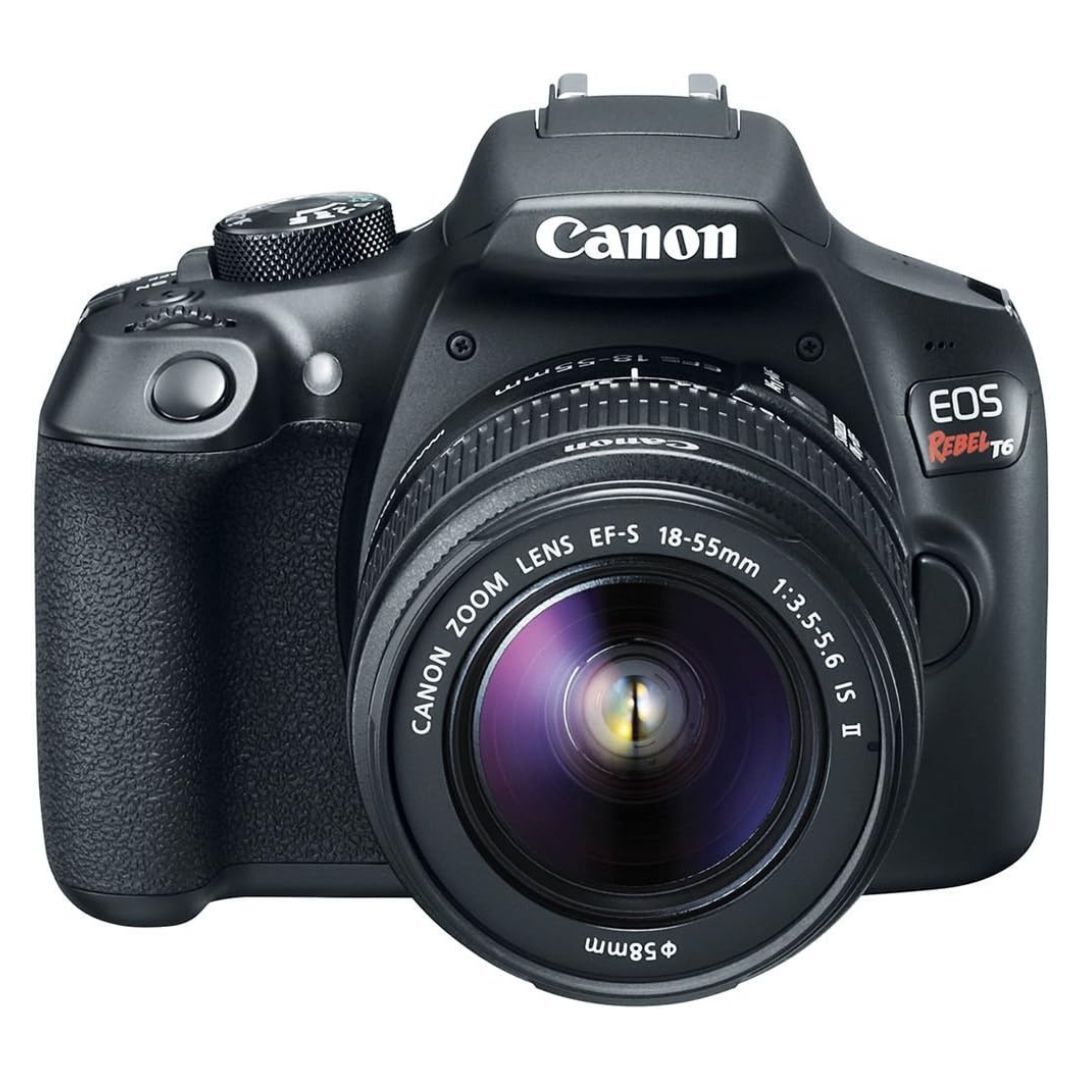 Canon EOS Rebel T6 DSLR Camera with EF-S 18-55mm F3.5-5.6 IS II Lens (Black, Refurbished)