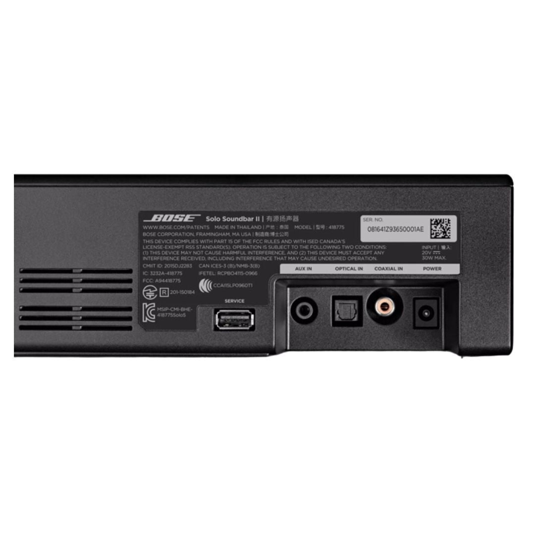 Bose Solo Series II 3-Inch Soundbar with Two Angled Full-Range Drivers and Built-In Dolby (Black)