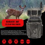 Stealth Cam Revolver 36MP 360-Degree Cellular Trail Camera with 1/4-Inch Threaded Mount Bundle