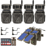Stealth Cam Revolver 36MP 360-Degree Cellular Trail Camera with Threaded Mount (4-Pack) Bundle
