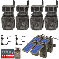 Stealth Cam Revolver 36MP 360-Degree Cellular Trail Camera with Threaded Mount (4-Pack) Bundle