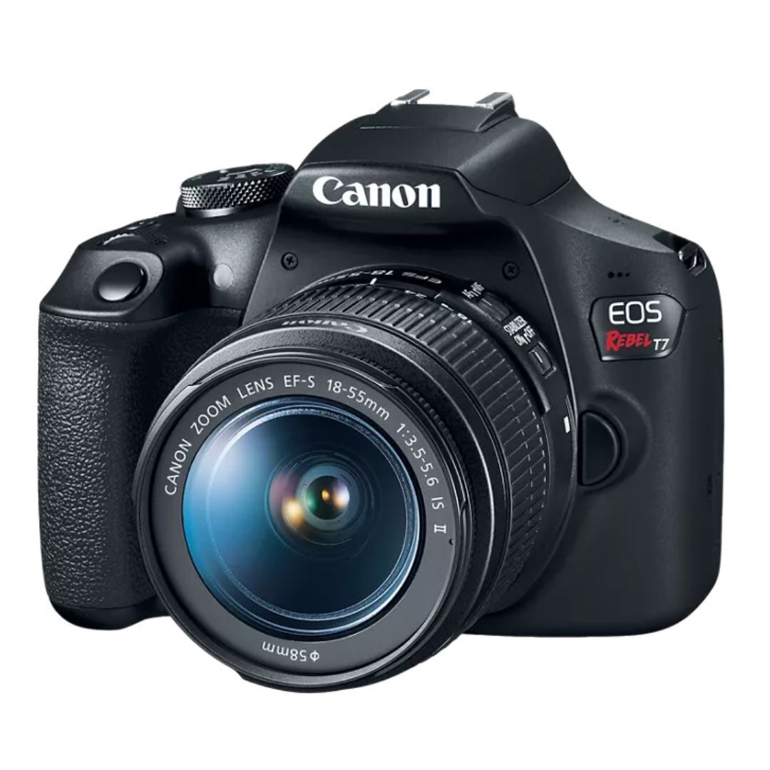 Canon EOS Rebel T7 DSLR Camera with 18-55mm Lens, 24.1MP CMOS (Black) (Certified Refurbished)