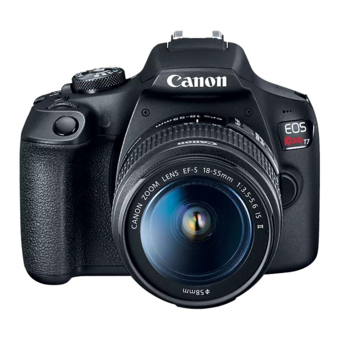 Canon EOS Rebel T7 DSLR Camera with 18-55mm Lens, 24.1MP CMOS (Black) (Certified Refurbished)