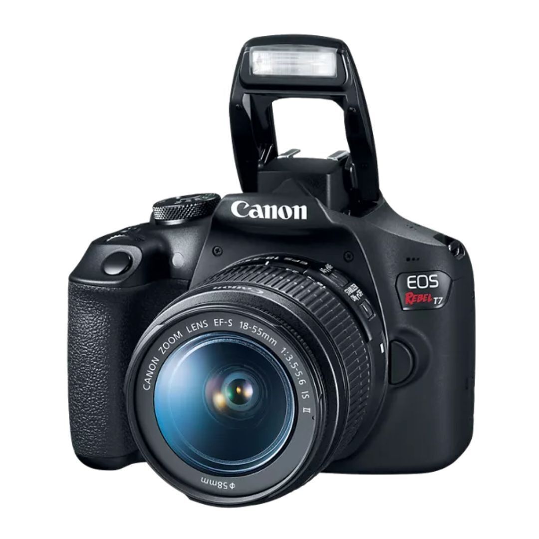 Canon EOS Rebel T7 DSLR Camera with 18-55mm Lens, 24.1MP CMOS (Black) (Certified Refurbished)