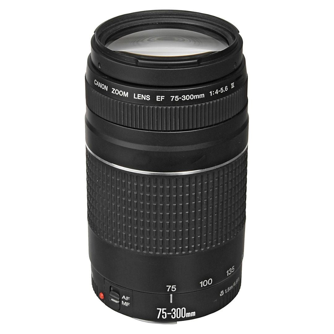 Canon EF 75-300mm F4-5.6 III Telephoto Zoom Lens for Canon SLR Cameras (Black, Refurbished)