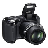 Nikon COOLPIX L110 Digital Camera with 12.1 MP Sensor and 15x Optical Zoom Lens (Black, Refurbished)