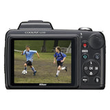 Nikon COOLPIX L110 Digital Camera with 12.1 MP Sensor and 15x Optical Zoom Lens (Black, Refurbished)
