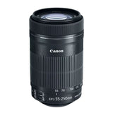 Canon EF-S 55-250mm F4-5.6 IS STM Telephoto Zoom Lens with 58mm Filter (Black, Refurbished)