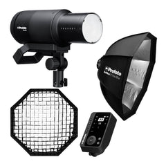 Profoto Pro-D3 1250W Industrial-Grade Monolight with Softbox 3-Feet Octa Silver and Softgrid  Bundle