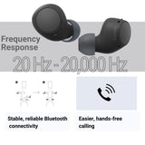 Sony WF-C510 Truly Wireless Up To 11 Hours Battery Life Earbuds (Yellow) with Earphone Case Bundle