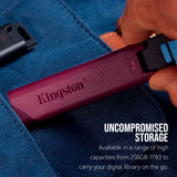 Kingston DataTraveler Max Type-A 256GB USB Flash Drive (5-Pack) with Steel Keyrings (10-Pack) Bundle