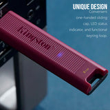 Kingston DataTraveler Max Type-A 256GB USB Flash Drive (5-Pack) with Steel Keyrings (10-Pack) Bundle