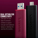 Kingston DataTraveler Max Type-A 256GB USB Flash Drive (3-Pack) with Steel Keyrings (10-Pack) Bundle