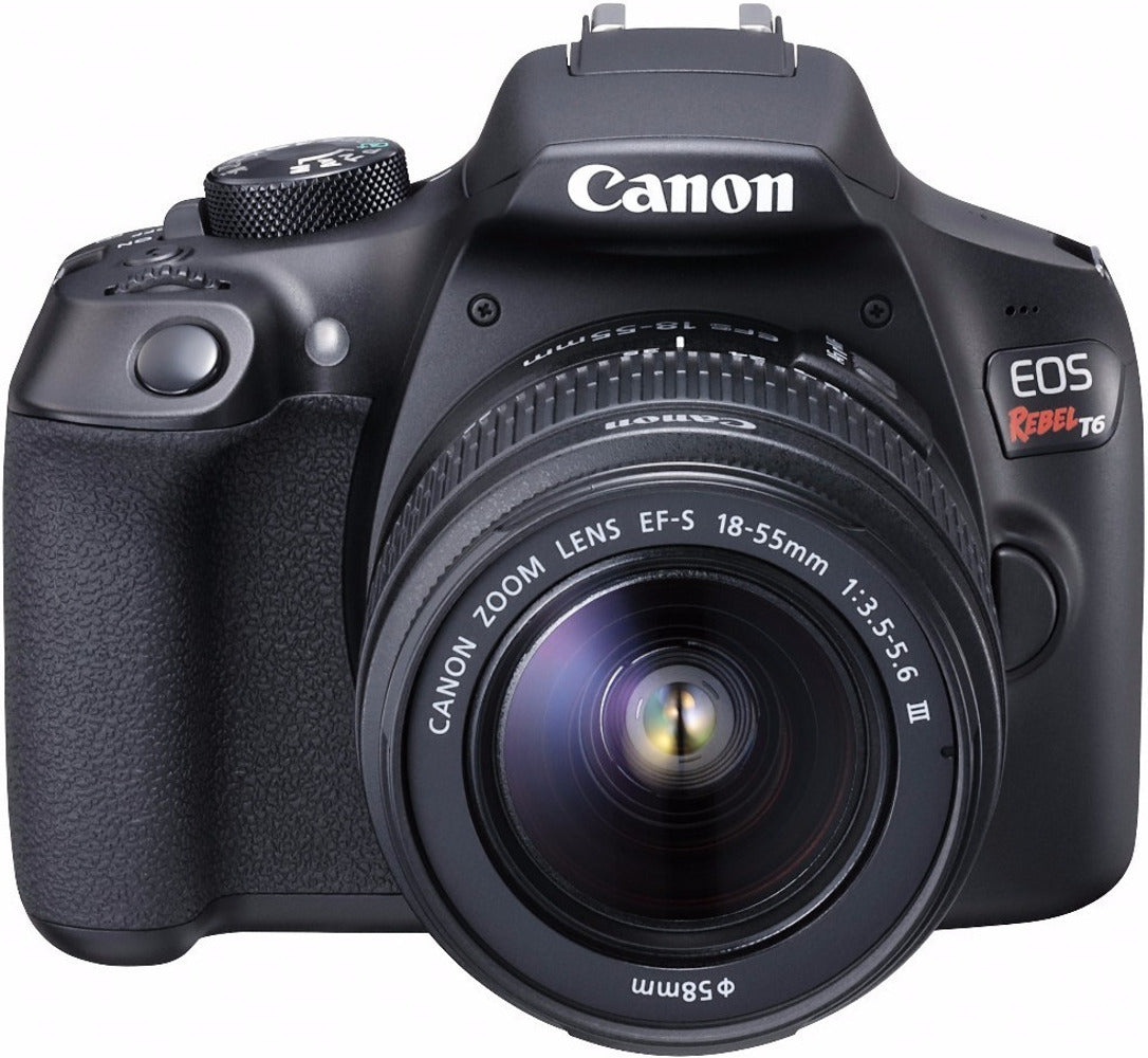 Canon EOS Rebel T6 DSLR Camera with 18-55mm and 75-300mm Lenses and Bag Bundle