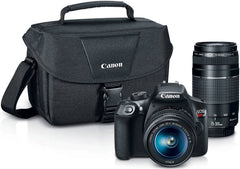 Canon EOS Rebel T6 DSLR Camera with 18-55mm and 75-300mm Lenses and Bag Bundle