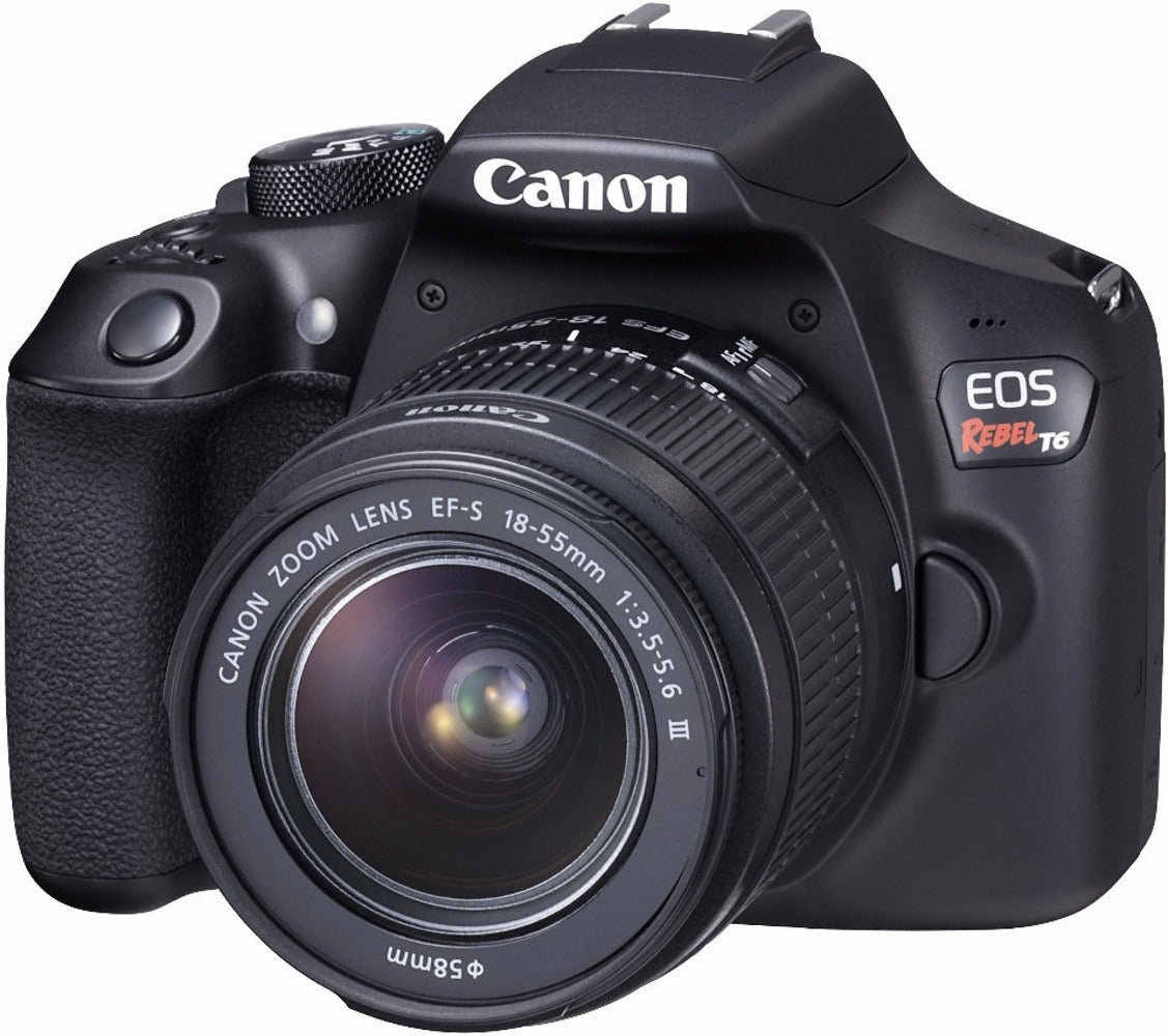 Canon EOS Rebel T6 DSLR Camera with 18-55mm and 75-300mm Lenses and Bag Bundle