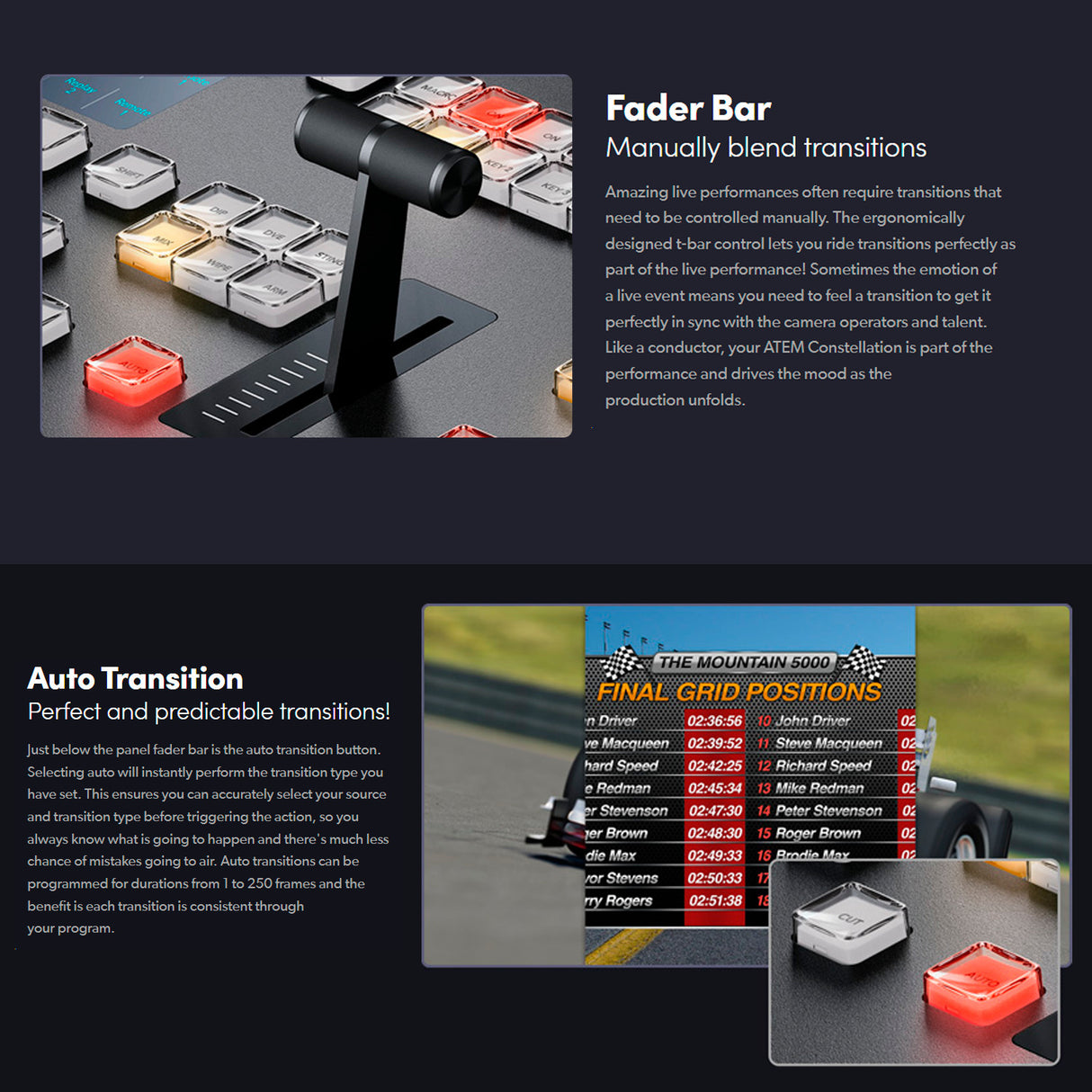 Blackmagic Design ATEM Micro Live Stream Switcher Panel with 50 Tri-Color LED Backlit Buttons