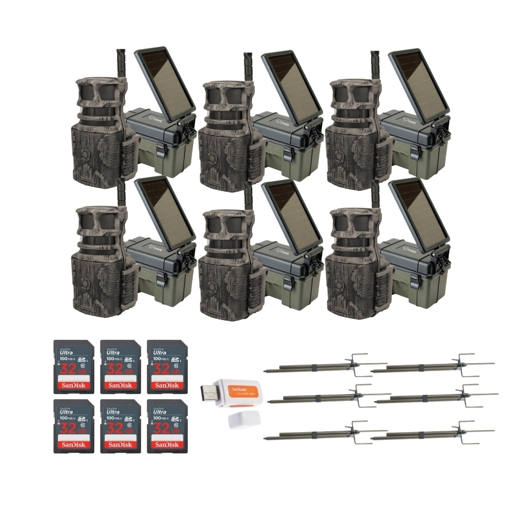 Stealth Cam Revolver 40MP Pro 360-Degree Cellular Trail Camera with Threaded Mount 6-Pack Bundle