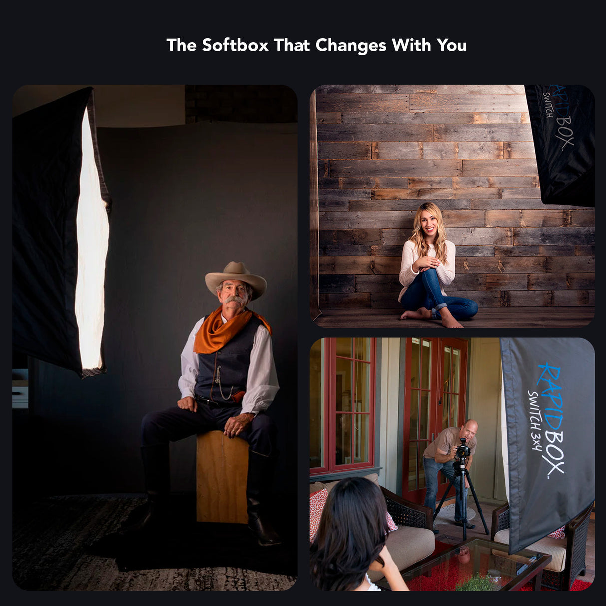 Westcott Rapid Box Switch Rectangular 3x4 Feet Softbox with Adjustable Corner System Mods Bundle