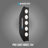 Westcott Pro Light Adjustable Corner System and Hook-And-Loop Tape Mods 1 x 4 (2-Pack) Bundle