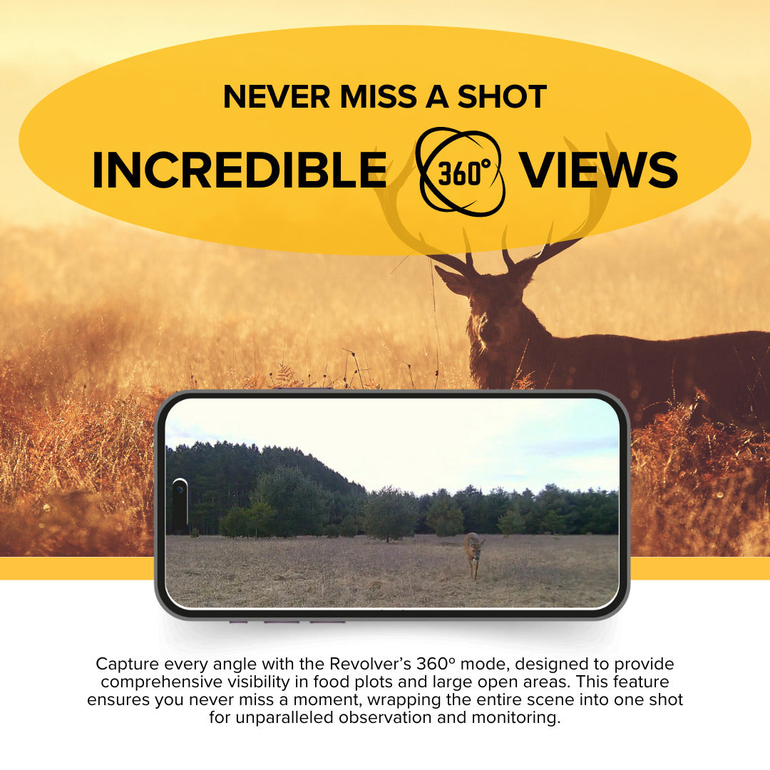 Stealth Cam Revolver 40MP Pro 360-Degree Cellular Trail Camera with 1/4-Inch Threaded Mount Bundle