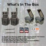 Stealth Cam Revolver 40MP Pro 360-Degree Cellular Trail Camera with Threaded Mount 2-Pack Bundle