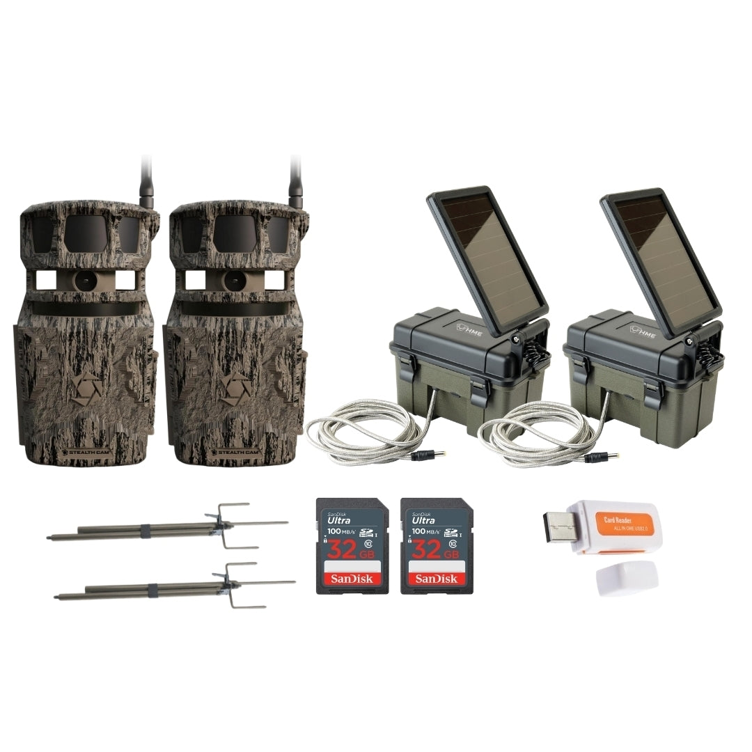Stealth Cam Revolver 40MP Pro 360-Degree Cellular Trail Camera with Threaded Mount 2-Pack Bundle