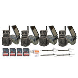 Stealth Cam Revolver 40MP Pro 360-Degree Cellular Trail Camera with Threaded Mount 4-Pack Bundle