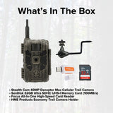 Stealth Cam 40MP Deceptor Max Cellular Trail Camera with Camera Holder and 32GB Memory Card Bundle