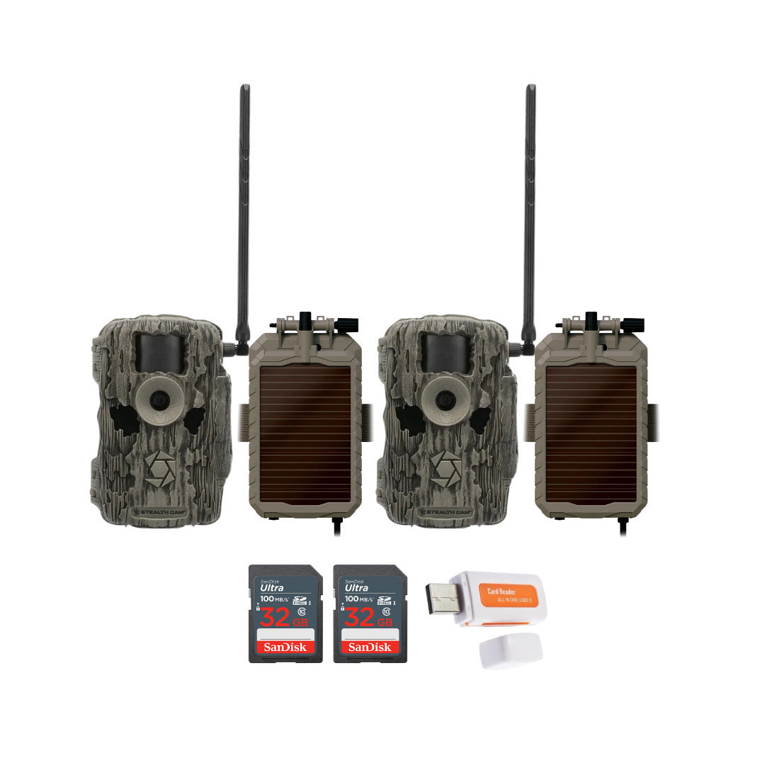 Stealth Cam 36MP Fusion Max Cellular Trail Camera with 80 Feet Detection Range (2-Pack) Bundle