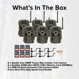 Stealth Cam 36MP Fusion Max Cellular Trail Camera (6-Pack) with Camera Holder (6-Pack) Bundle