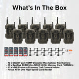 Stealth Cam 40MP Deceptor Max Cellular Trail Camera (10-Pack) with 32GB Memory Card (10-Pack) Bundle