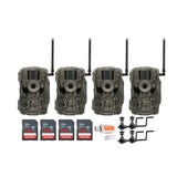 Stealth Cam 36MP Fusion Max Cellular Trail Camera (4-Pack) with Camera Holder (4-Pack) Bundle