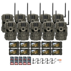 Stealth Cam 36MP Fusion Max Cellular Trail Camera (10-Pack) with SD Card Viewer (10-Pack) Bundle