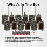 Stealth Cam 36MP Fusion Max Cellular Trail Camera with 80 Feet Detection Range (6-Pack) Bundle