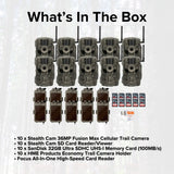 Stealth Cam 36MP Fusion Max Cellular Trail Camera with 80 Feet Detection Range (10-Pack) Bundle