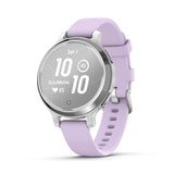 Garmin Lily 2 Active GPS Smartwatch (Silver, Purple Jasmine Silicone Band)