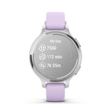 Garmin Lily 2 Active GPS Smartwatch (Silver, Purple Jasmine Silicone Band)
