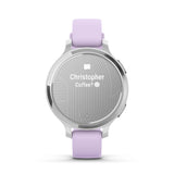 Garmin Lily 2 Active GPS Smartwatch (Silver, Purple Jasmine Silicone Band)